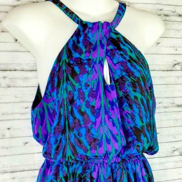 Express | Colorful Leopard Keyhole Dress - Picture 4 of 10